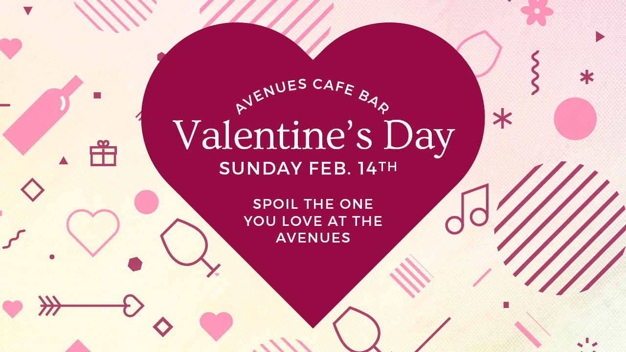 valentine s day lunch dinner or drinks avenues cafe bar